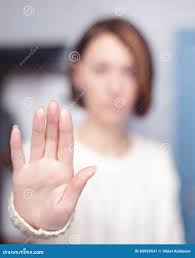 1,099 Girl Shows Hand Stop Stock Photos