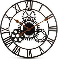 Maybe you would like to learn more about one of these? Wall Clock 20 Inch Decorative Wrought Iron Silent Quartz Industrial Gears Black Rustic Metal Roman Numeral European Steampunk Buy Large Industrial Wall Clocks Large Decorative Wall Clocks Vintage Metal Wall Clock Product On Alibaba Com