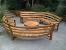 Cast Aluminum Curved Outdoor Sofa