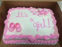 Simple Girl Baby Shower Cake Baby Shower Cakes Girl Baby Shower Cakes Shower Cakes