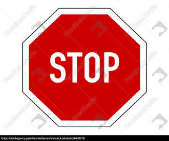 Ist diese nicht vorhanden, ist an der sichtlinie zu halten, also an dem punkt. Stoppschild Auf Weissem Hintergrund Stock Photo 24438718 Bildagentur Panthermedia