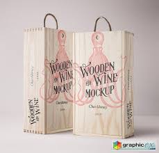 Psd Wine Wood Box Mockup Vol 4 Box Mockup Wood Boxes Mockup