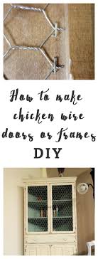 I have put chicken wire on top cabinets of a corner kitchen cabinet. Pin On Diy Projects Crafts