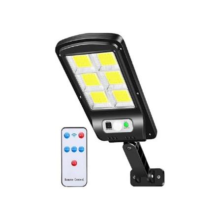 Mercatoria - Lámpara sensor con panel solar XL Soluciones BK-120-6COB-B
