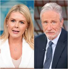 Your Brain Missed Hair and Makeup.” — Jon Stewart's 5-Word Sentence Froze  the Room, and Karoline Never Got It Back. For the first five minutes, she  held the upper hand. The hair.