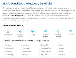 Health And Beauty Industry Email List Beauty Industry Mailing List Beauty Industry Health And Beauty Email List
