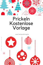 Kostenlose Weihnachtliche Prickelvorlage Zum Download Basteln Weihnachten Basteln Mit Kindern Basteln