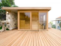 Carnet D Idees Les Saunas Sur Mesure Sauna Exterieur Sauna Maison Mur Exterieur