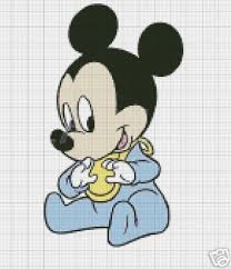 The pattern includes a color legend for anchor pearl cotton. Baby Mickey Bib Crochet Pattern Cgct 100793