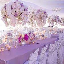 The Beauty Of The Lilac Color In The Real Life Lavender Wedding Decorations Wedding Floral Centerpieces Wedding Centerpieces