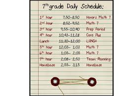 Middle School Math Rules My Middle School Daily Schedule Middle School Math Middle School Math Teacher Elementary School Counseling