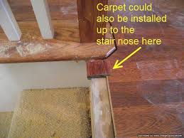 The major issue with installing laminate flooring you may need to trim the edges slightly so they are aligned with the step. Installing Laminate On Top Stair To Carpet