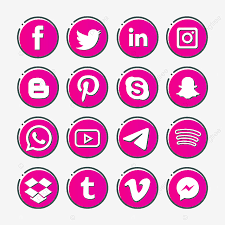 Pngtree has millions of free png, vectors and psd graphic resources for designers.| 3591937 Pink Social Media Icons Social Icons Pinkicons Media Icons Png And Vector With Transparent Background For Free Download