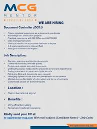 Maybe you would like to learn more about one of these? Document Controller Job Responsibilities