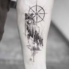By John Monteiro Geometric Wolf Tattoo Wolf Tattoos Tattoos For Guys