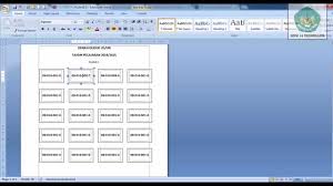 23 pengawas r 14 aula ruang tav lab. Membuat Denah Duduk Dengan Duplikasi Pada Microsoft Word Youtube