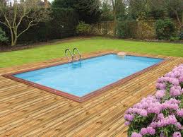 piscine bois hors sol enterrable trigano beluga rectangulaire 6 50 x 3 36 x 1 33 m small pools piscine hors sol diy pool