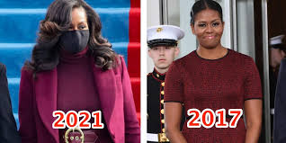 Michelle obama turned over her post as first lady today in true fashion. Michelle Obama S Glamorous Inauguration Outfit Compared To 2017 Look Insider
