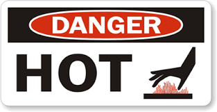 An excessive heat warning is a notice issued by the national weather service of the united states within 12 hours of the heat index reaching one of two criteria levels. Hot Warning Labels Danger Hot Labels