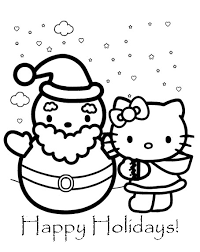Each printable highlights a word that starts. Hello Kitty Christmas Coloring Pages Coloring Pages To Print