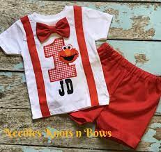 First birthday outfit boy 1st birthday boy gifts one year old baby boys shirt. Boys Elmo Birthday Outfit Baby Boys Elmo 1st Birthday Outfit Elmo Birthday Sesame Street Birthday Cake Smash Elmo Birthday Tshirt Shorts Needles Knots N Bows Online Store Powered By Storenvy