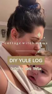 First Yule as a mom 🎄 #diyyulelog #diycraft #diychristmas #newmom  #cottagecore #witchymama #cottagewitch #yuletide