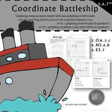 Coordinate Graphing Battleship Stand Alone Activity What Is Included This Resource In Maths Activities Middle School Coordinate Graphing Fun Math Activities
