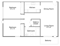 The open floor plan between the living room and kitchen feels contemporary and relaxed. Simple Two Bedroom House Floor Plan House Storey