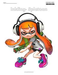 If the 'download' 'print' buttons don't work, reload this page by f5 or command+r. Inkling Splatoon Coloring Super Fun Coloring