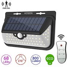 Solar Lights Outdoor Adsion Motion Sensor Light 68 Super Bright Led Wall Lights With Remote Control Waterproo Motion Sensor Lights Solar Lights Security Lights