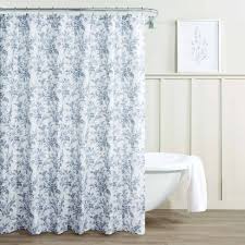 A clear shower curtain is great for keeping the space feeling open. Annalise Floral Shower Curtain Gray Laura Ashley Target