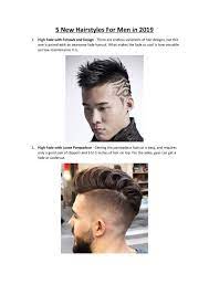 The modern side swept hairstyle is trendy and hot on most guys, and the combed over look pairs especially well with a full beard. 5 New Hairstyles For Men In 2019