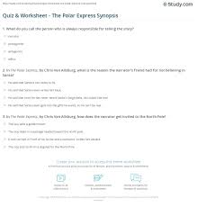 From tricky riddles to u.s. Quiz Worksheet The Polar Express Synopsis Study Com