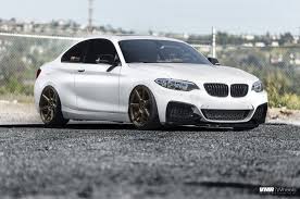 White Car Black And Bronze Wheels Alpine White Bmw F22 2 Series Coupe On V706 Titan Bronze Wheels Bmw Bronze Wheels Bmw M4
