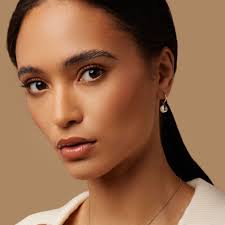 Terra Nova White Enamel and Diamond Huggie Earrings