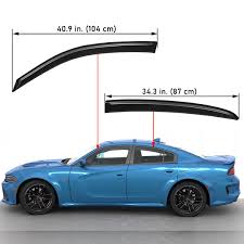 Lightronic WV94313 Tape-on Window Visors Rain Guards Smoke Tint 4PCS Set  Fit for 2011-2019 Dodge Charger : Amazon.sg: Automotive