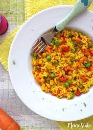 Sie ist genau 1 jahr alt. Kinder Paella Mit Buntem Gemuse Ein Vegetarisches Reisgericht Meinestube