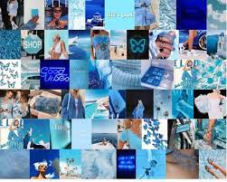 Boujee Blue Aesthetic Wall Collage Kit Digital Download Etsy In 2021 Wall Collage Photo Wall Collage Picture Collage Wall