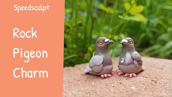 Polymer Clay Speedsculpt - Pigeon Charm