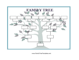 Use This Blank Family Tree With Stylized Leaves To Collect