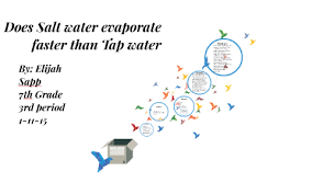 Does Salt Water Evaporate Faster Than Tap Water By Elijah Sapp