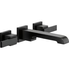 Buy delta ara 18 towel bar, matte black at walmart.com. Delta Ara Two Handle Wall Mount Lavatory Faucet Trim In Matte Black Valve Sold Separately The Home Depot Canada
