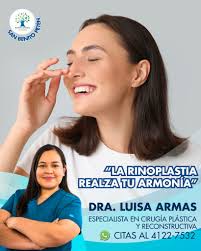 🗓️Haz tu cita este 07 y 08 de Noviembre con Dra. Luisa Fernanda Armas,  Especialista en Cirugía Plástica y Reconstructiva. 📞Comunícate a los  teléfonos: 7797-0389, 4122-7532 y 5412-9458. La Rinoplastia es uno