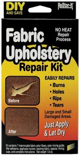 You may decide that you want to change the fabric entirely, or add a colorful patch to cover the damage. Restor It Fabric Upholstery Repair Kit 596511 Create And Craft