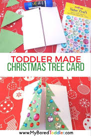 Toddler Made Christmas Tree Card Christmas Tree Cards Christmas Cards Kids Diy Christmas Cards