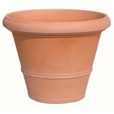 Marchioro 27 5 In Dia Terra Cotta Plastic Round Planter Pot 360179 The Home Depot Plastic Planter Planter Pots Planters