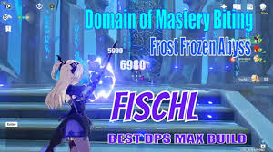 Genshin Impact Domain Of Mastery Biting Frost Frozen Abyss Fischl Lv 80 Best Dps Youtube