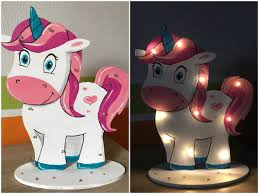Einhorn Lampe Einhorn Lampe Holzlampe Holzarbeiten Basteln