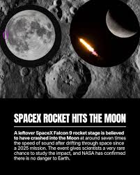 Part of a SpaceX rocket is believed to have crashed into the Moon after years drifting through space. Scientists say the object, thought to be the upper stage of a Falcon 9