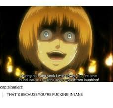 Armin Arlert At His Finest Attack On Titan Anime Attack On Titan Attack On Titan Funny
